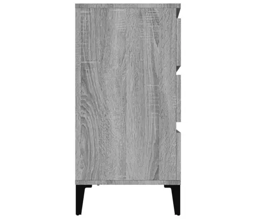 Kumode, Pelēka Ozolkoka, 60X35X70 Cm, Inženierijas Koks Vidaxl