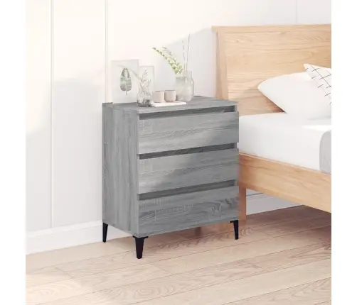 Kumode, Pelēka Ozolkoka, 60X35X70 Cm, Inženierijas Koks Vidaxl