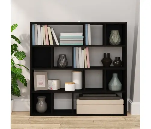 Grāmatu Plaukts, Aizslietnis, Melns, 105X24X102 Cm Vidaxl