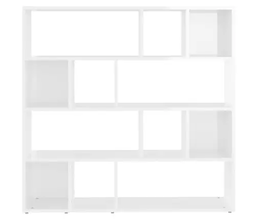 Grāmatu Plaukts, Aizslietnis, Spīdīgi Balts, 105X24X102 Cm Vidaxl