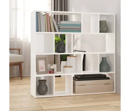 Grāmatu Plaukts, Aizslietnis, Spīdīgi Balts, 105X24X102 Cm Vidaxl