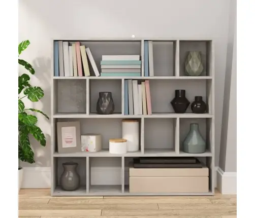 Spintelė Knygoms/Kambario Pertvara, Betono Pilka, 105X24X102Cm