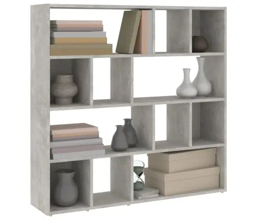 Spintelė Knygoms/Kambario Pertvara, Betono Pilka, 105X24X102Cm