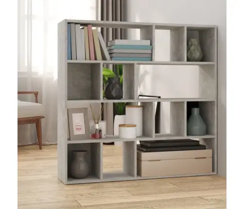 Spintelė Knygoms/Kambario Pertvara, Betono Pilka, 105X24X102Cm