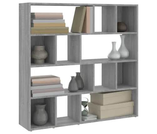 Grāmatu Plaukts, Pelēka Ozolkoka Krāsa, 105X24X102 Cm Vidaxl