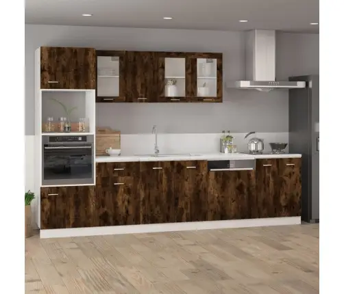 Stiklinė Spintelė,  “Lyon",  Dūminio Ąžuolo,  40X31X60cm  Mediena