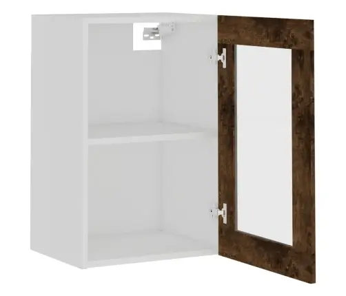 Stiklinė Spintelė,  “Lyon",  Dūminio Ąžuolo,  40X31X60cm  Mediena