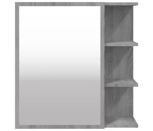 Veidrodinė Vonios Spintelė, Pilka, 62,5X20,5X64cm Mediena