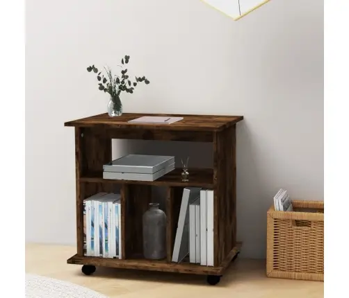 Spintelė Su Ratukais, Dūminio Ąžuolo, 60X45X60cm Mediena