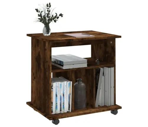 Spintelė Su Ratukais, Dūminio Ąžuolo, 60X45X60cm Mediena