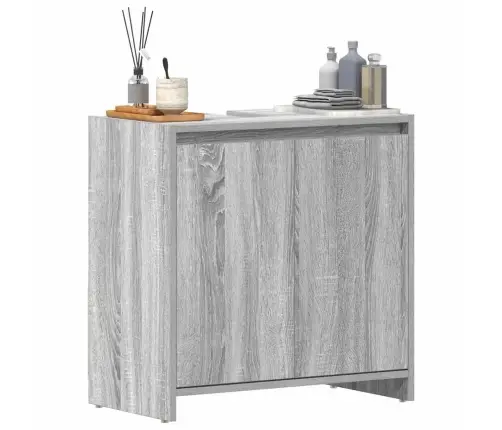 Vannasistabas Skapītis, Pelēks, 60X33X61 Cm, Inženierijas Koks Vidaxl