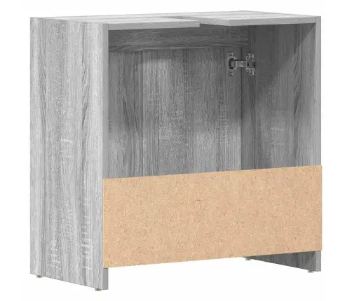 Vannasistabas Skapītis, Pelēks, 60X33X61 Cm, Inženierijas Koks Vidaxl