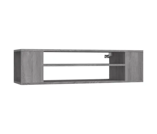 Piekarams Tv Skapītis, Pelēks, 100X30X26,5Cm, Inženierijas Koks Vidaxl