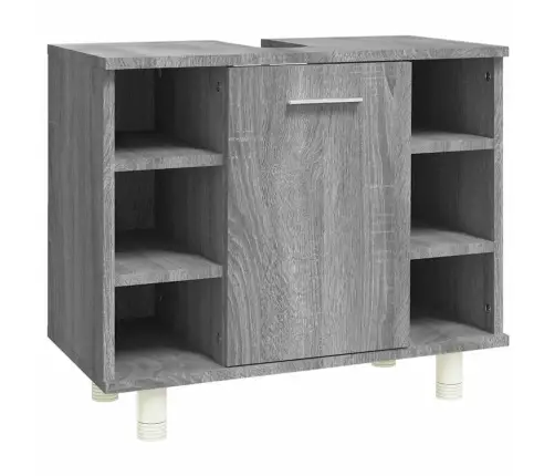 Vannasistabas Skapītis, Pelēks, 60X32X53,5Cm, Inženierijas Koks Vidaxl