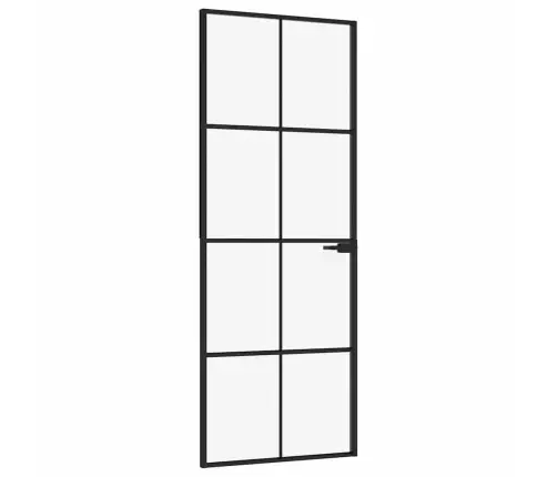 Vidaus Durys, Juodos, 76X201,5cm Grūdintas Stiklas/Aliuminis