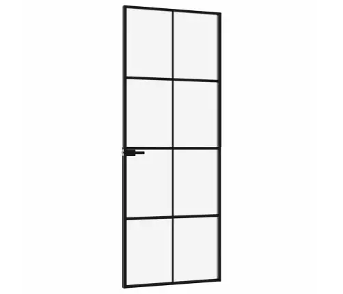 Vidaus Durys, Juodos, 76X201,5cm Grūdintas Stiklas/Aliuminis