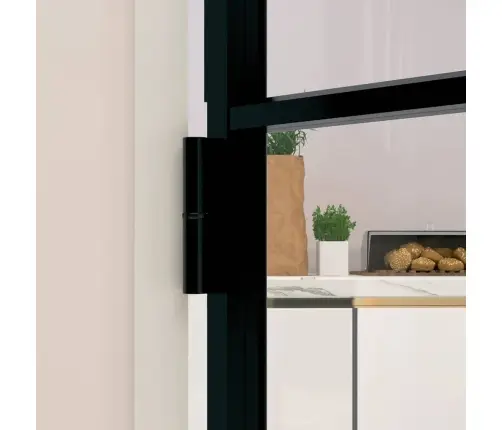 Vidaus Durys, Juodos, 76X201,5cm Grūdintas Stiklas/Aliuminis