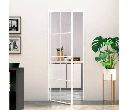 Vidaus Durys, Baltos, 76X201,5cm Grūdintas Stiklas/Aliuminis