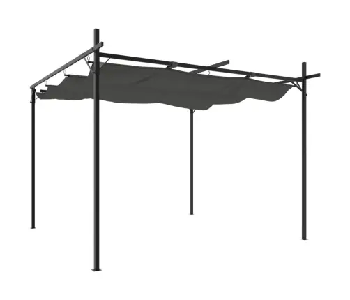 Sissetõmmatava Katusega Lehtla, Antratsiithall, 295X292X230 Cm