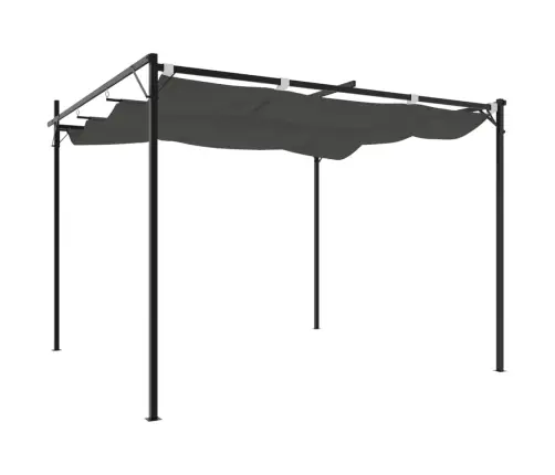 Sissetõmmatava Katusega Lehtla, Antratsiithall, 295X292X230 Cm