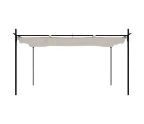 Pergolė Su Ištraukiamu Stogu, Kreminės Spalvos, 395X292X230Cm