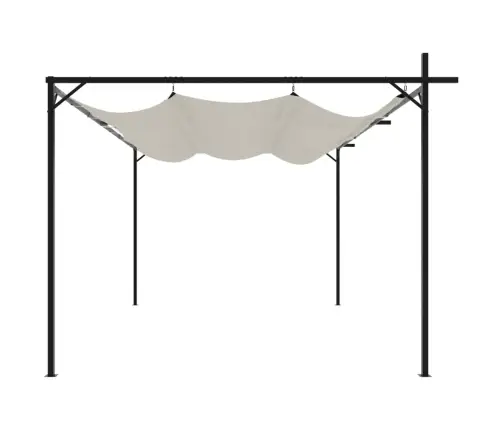 Pergolė Su Ištraukiamu Stogu, Kreminės Spalvos, 395X292X230Cm