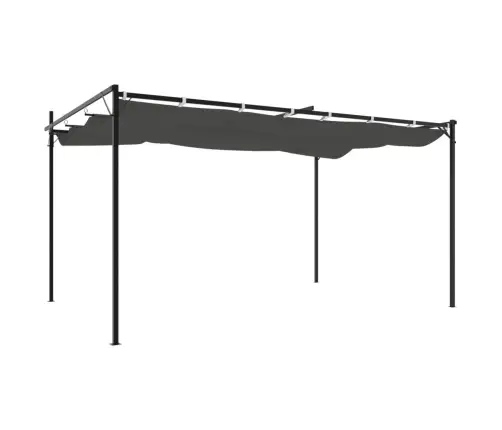 Sissetõmmatava Katusega Lehtla, Antratsiithall, 395X292X230 Cm