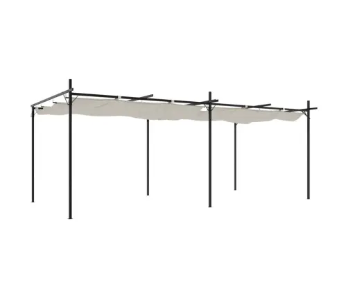 Nojume Ar Izvelkamu Jumtu, Krēmkrāsas, 589X292X230 Cm Vidaxl