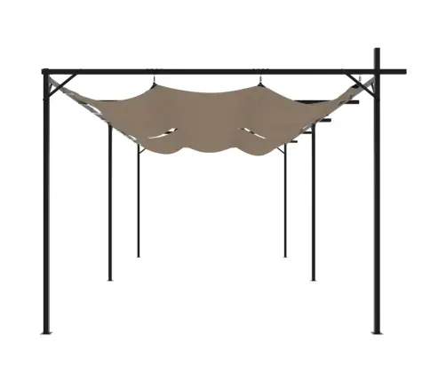 Pergolė Su Ištraukiamu Stogu, Taupe Spalvos, 589X292X230Cm