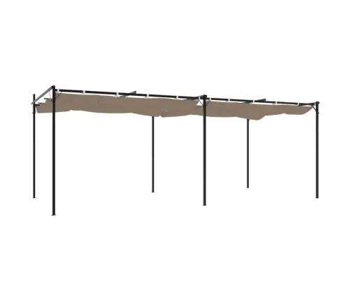 Pergolė Su Ištraukiamu Stogu, Taupe Spalvos, 589X292X230Cm