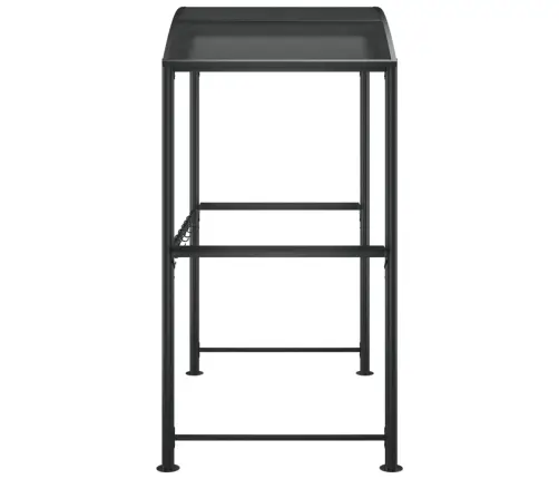 Grila Nojume Ar Sānu Plauktiem, 210X114X230 Cm, Tērauds, Pelēka Vidaxl