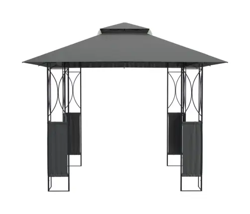 Pavėsinė Su Stogu, Antracito Spalvos, 300X300X270cm Plienas