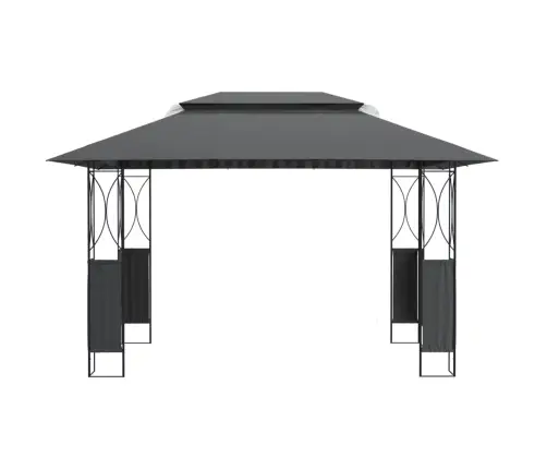 Nojume Ar Jumtu, 400X300X270 Cm, Antracītpelēka, Tērauds Vidaxl