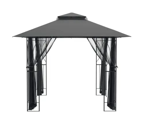 Nojume Ar Sānu Sienām, 300X300X270 Cm, Antracītpelēka, Tērauds Vidaxl