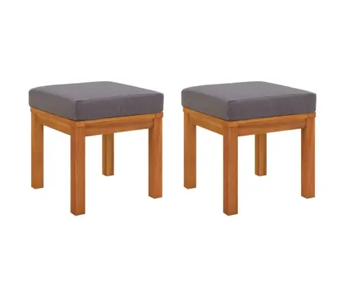 3-Daļīgs Dārza Mēbeļu Komplekts Ar Matračiem, Akācijas Koks Vidaxl