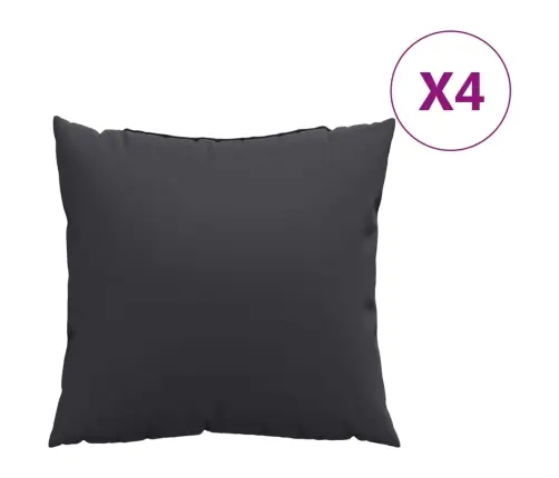 Diivanipadjad 4 Tk, Must, 40 X 40 cm Kangas