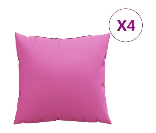 Izkaisītie Spilveni 4 Gab. Rozā 40X40 Cm Audums Vidaxl