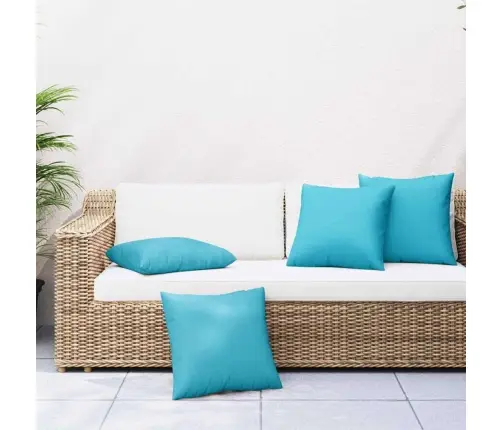 Izkaisītie Spilveni 4 Gab. Tirkīzs 40X40 Cm Audums Vidaxl
