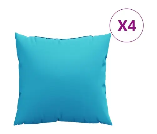 Izkaisītie Spilveni 4 Gab. Tirkīzs 40X40 Cm Audums Vidaxl