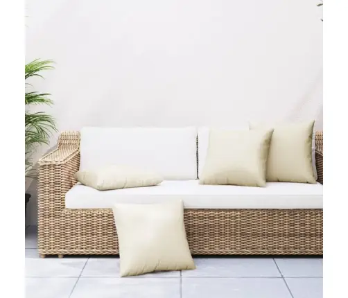 Dīvāna Spilveni, 4 Gab., 50X50 Cm, Krēmkrāsas Audums Vidaxl