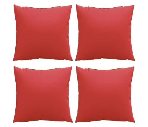 Dīvāna Spilveni, 4 Gab., 50X50 Cm, Sarkans Audums Vidaxl