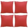 Dīvāna Spilveni, 4 Gab., 50X50 Cm, Sarkans Audums Vidaxl