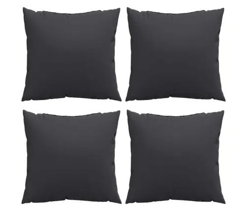Sofos Pagalvėlės, 4Vnt., Juodos Spalvos, 50X50cm Audinys