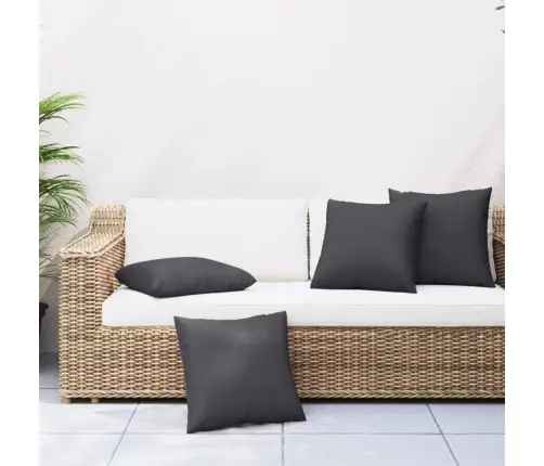 Sofos Pagalvėlės, 4Vnt., Juodos Spalvos, 50X50cm Audinys