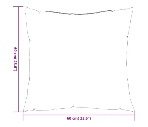 Diivanipadjad 4 Tk, Hall, 60 X 60 cm Kangas