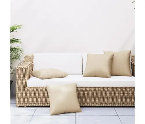 Sofos Pagalvėlės, 4Vnt., Smėlio Spalvos, 60X60cm Audinys