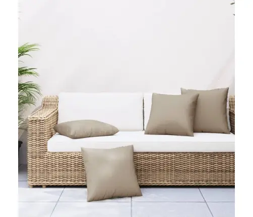 Diivanipadjad 4 Tk, Pruunikashall, 60 X 60 cm Kangas