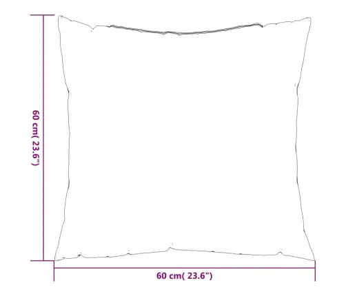 Išsklaidymo Pagalvės Lapelis 4 Pcs Lapų Raštas 60 X 60 Cm