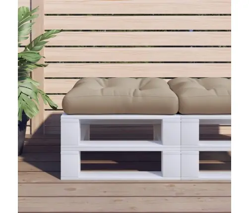 Palešu Spilvens, 60X60X12 Cm, Audums, Pelēkbrūns Vidaxl