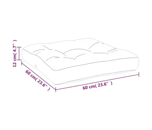 Palešu Spilvens, 60X60X12 Cm, Audums, Rozā Vidaxl